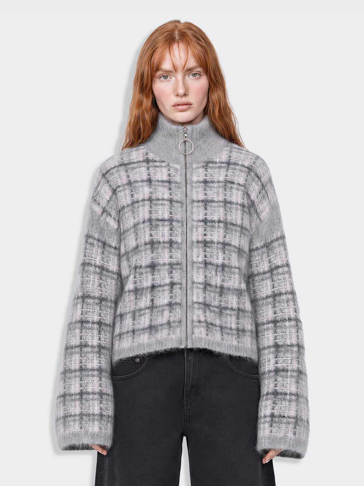 Peony Check Cardigan