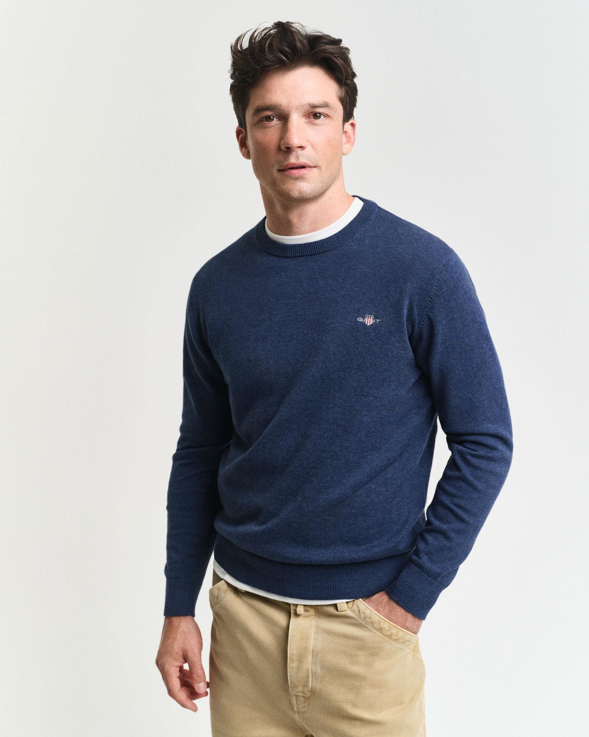 CLASSIC COTTON C-NECK 8030561 902 DARK JEANSBLUE MEL