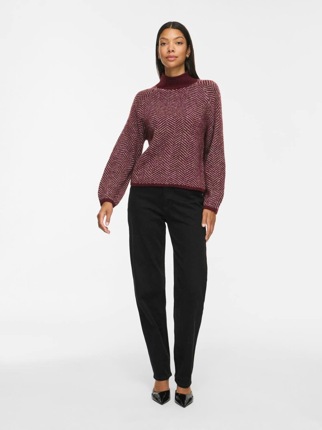 Vilory High Neck L/s Knit Top - Noos