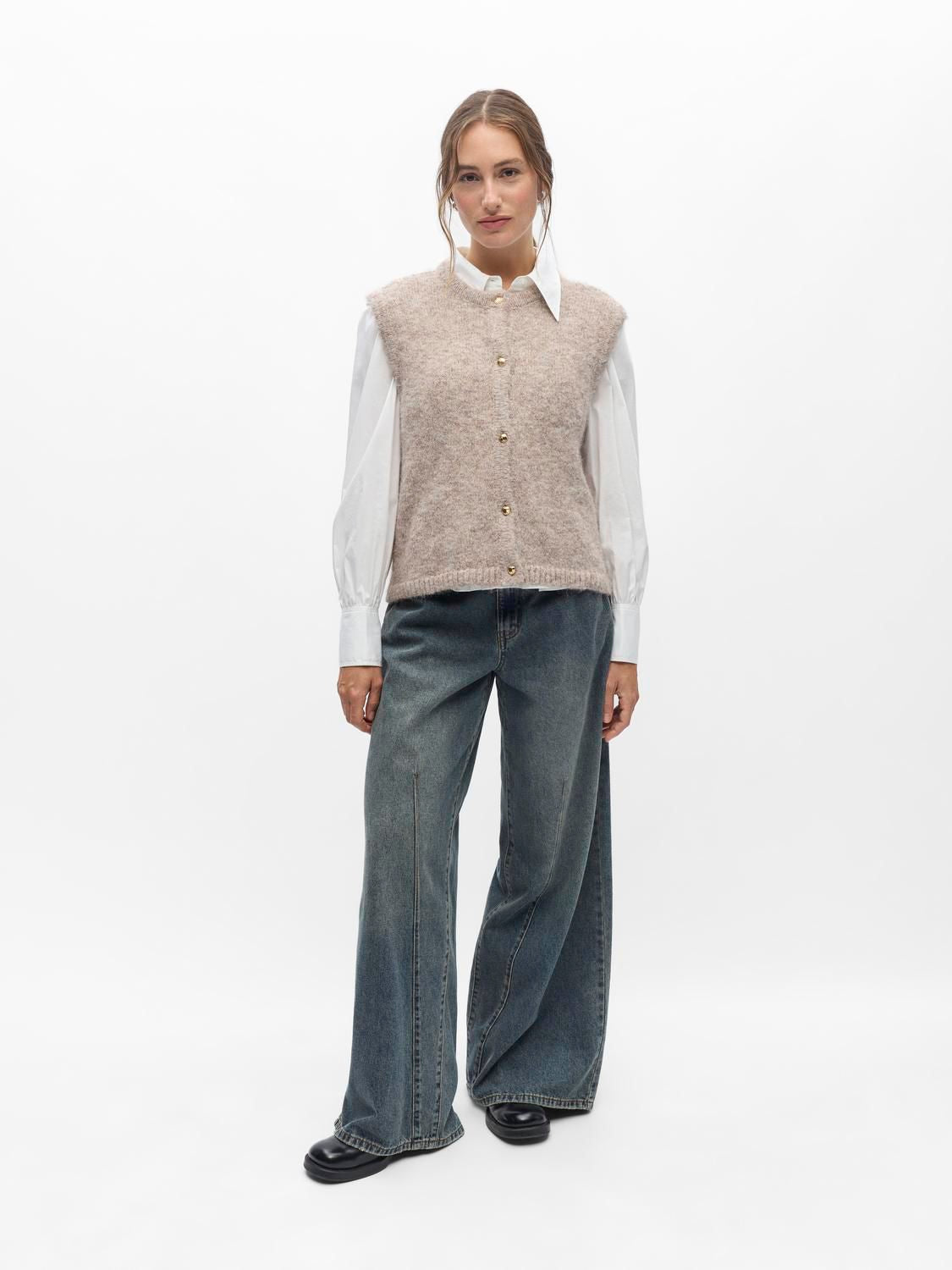 Objsaggia Re Knit Vest Cardigan Noos