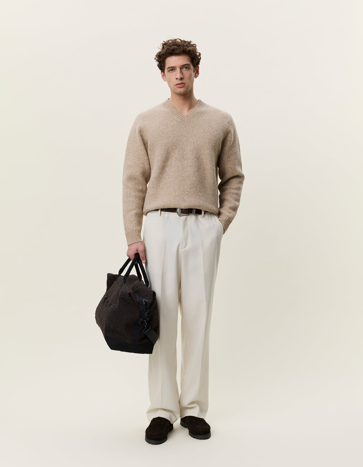 Melange V-Neck Knit