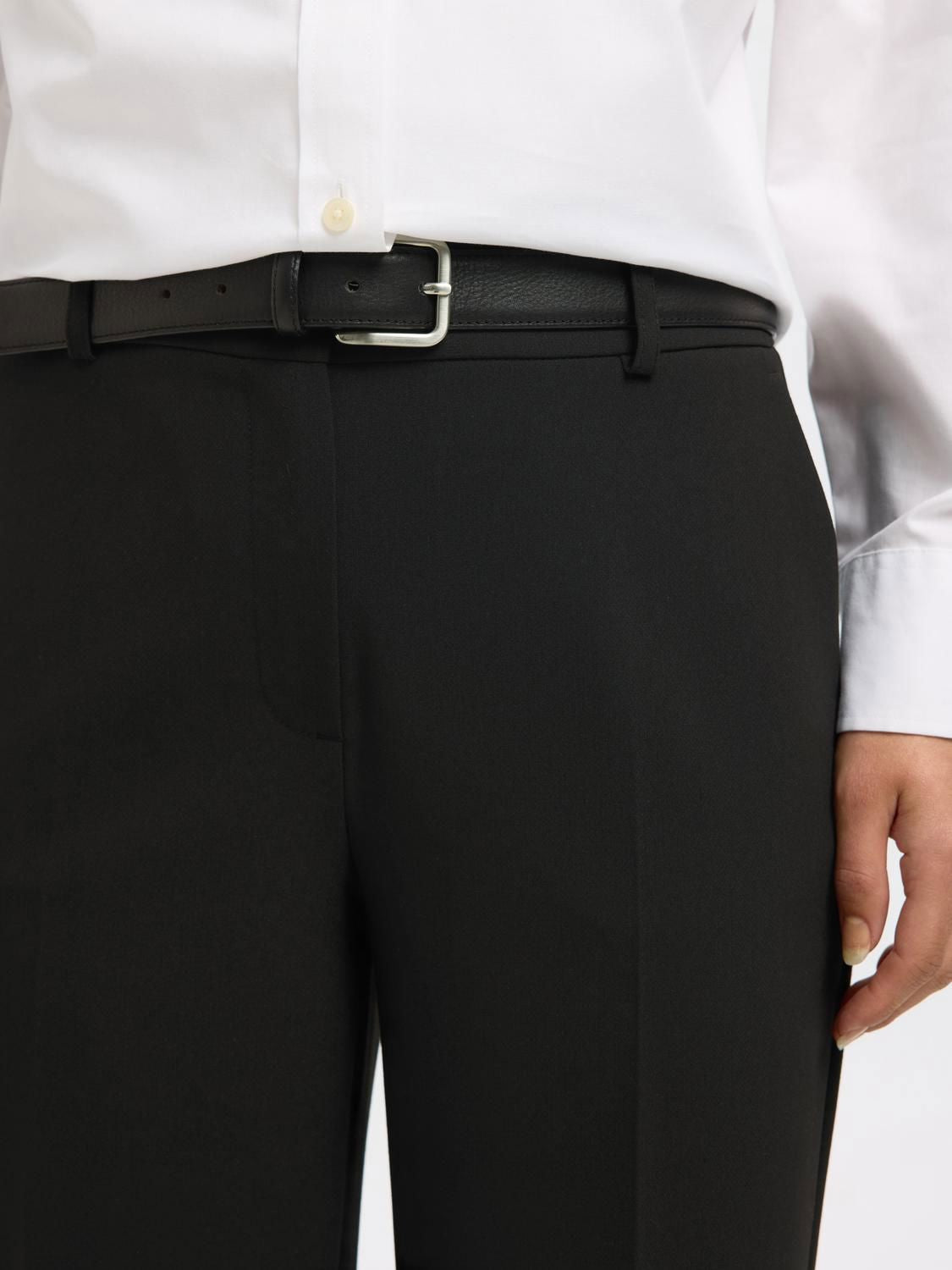SLFRITA MW WIDE PANT BLACK N NOOS Black