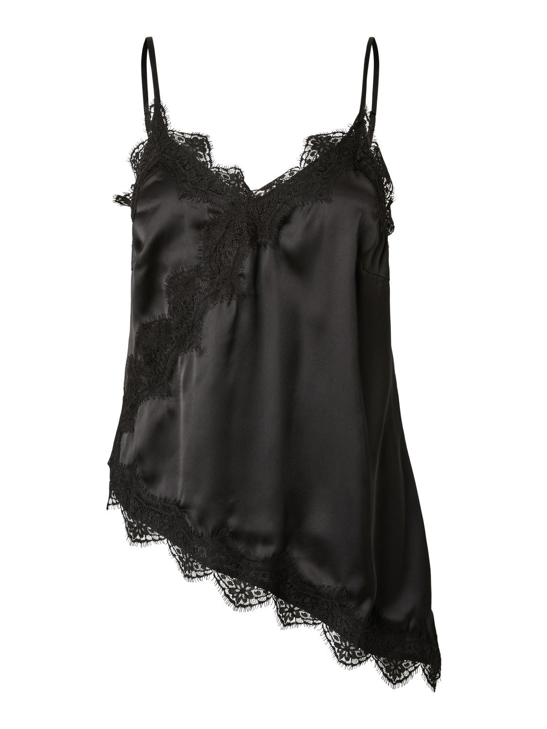 Pcelva Satin Asymetric Camisole Top Wvn