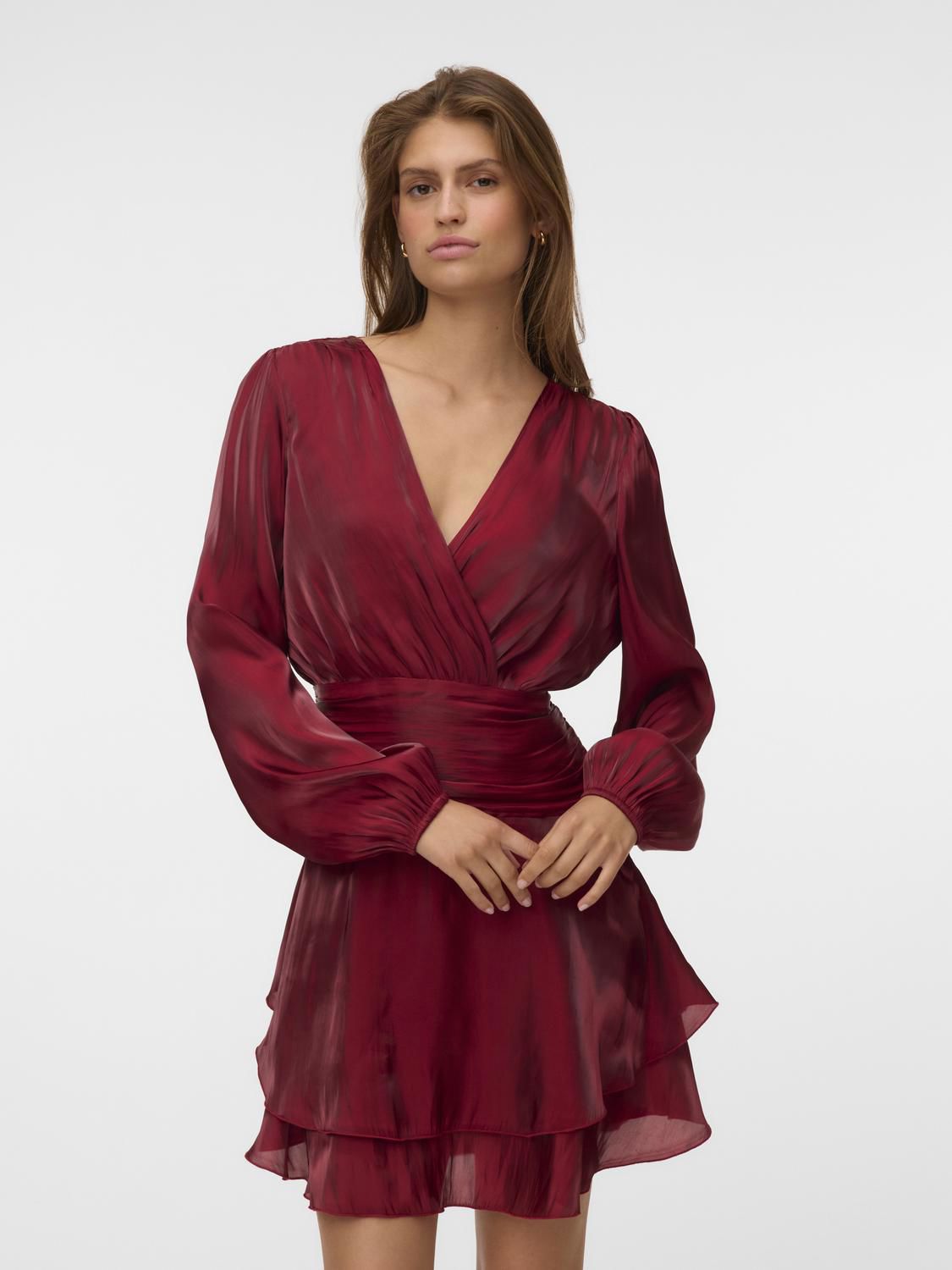 Vmpolly Ls Short Dress Wvn Exp