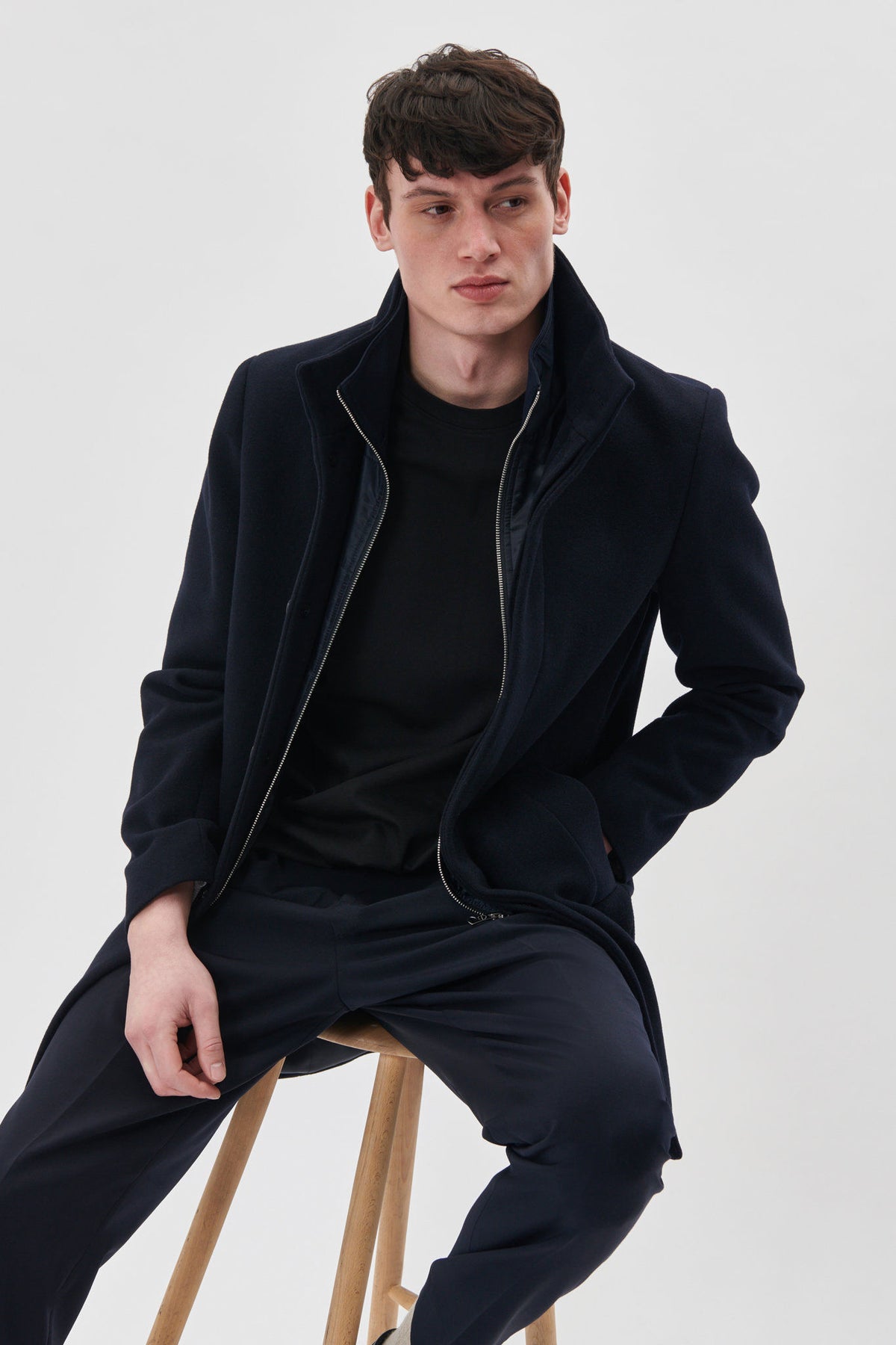 HARVEY N CLASSIC WOOL DARK NAVY