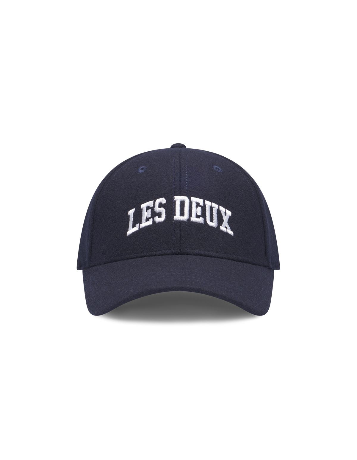 LES DEUX WOOL BASEBALL CAP DARK NAVY BLUE