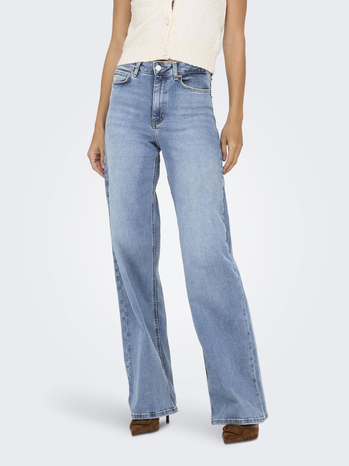 ONLMADISON BLUSH HW WIDE DNM CRO371 NOOS LIGHT BLUE DENIM