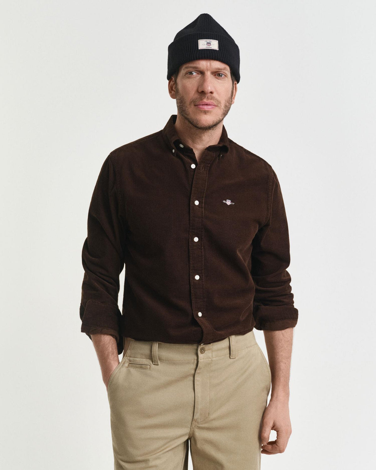 REG CORDUROY SHIRT 3250 RICH BROWN