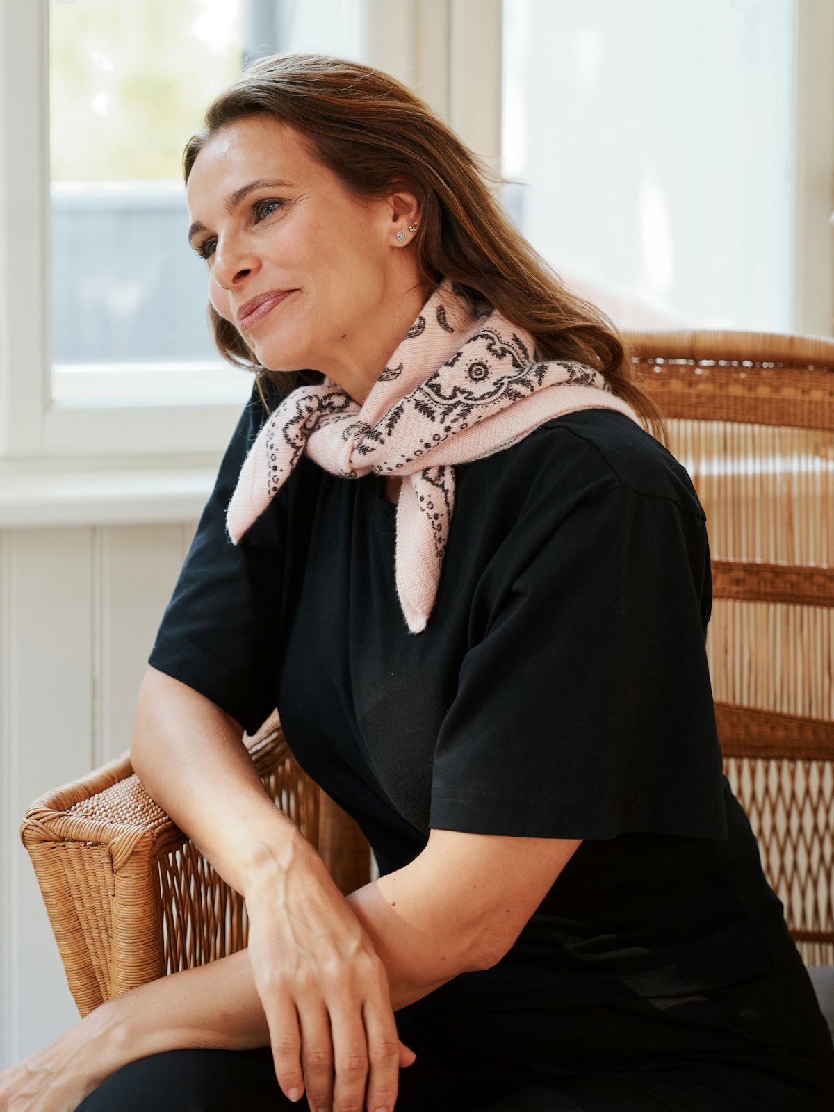 Adelina Paisley Knit Scarf