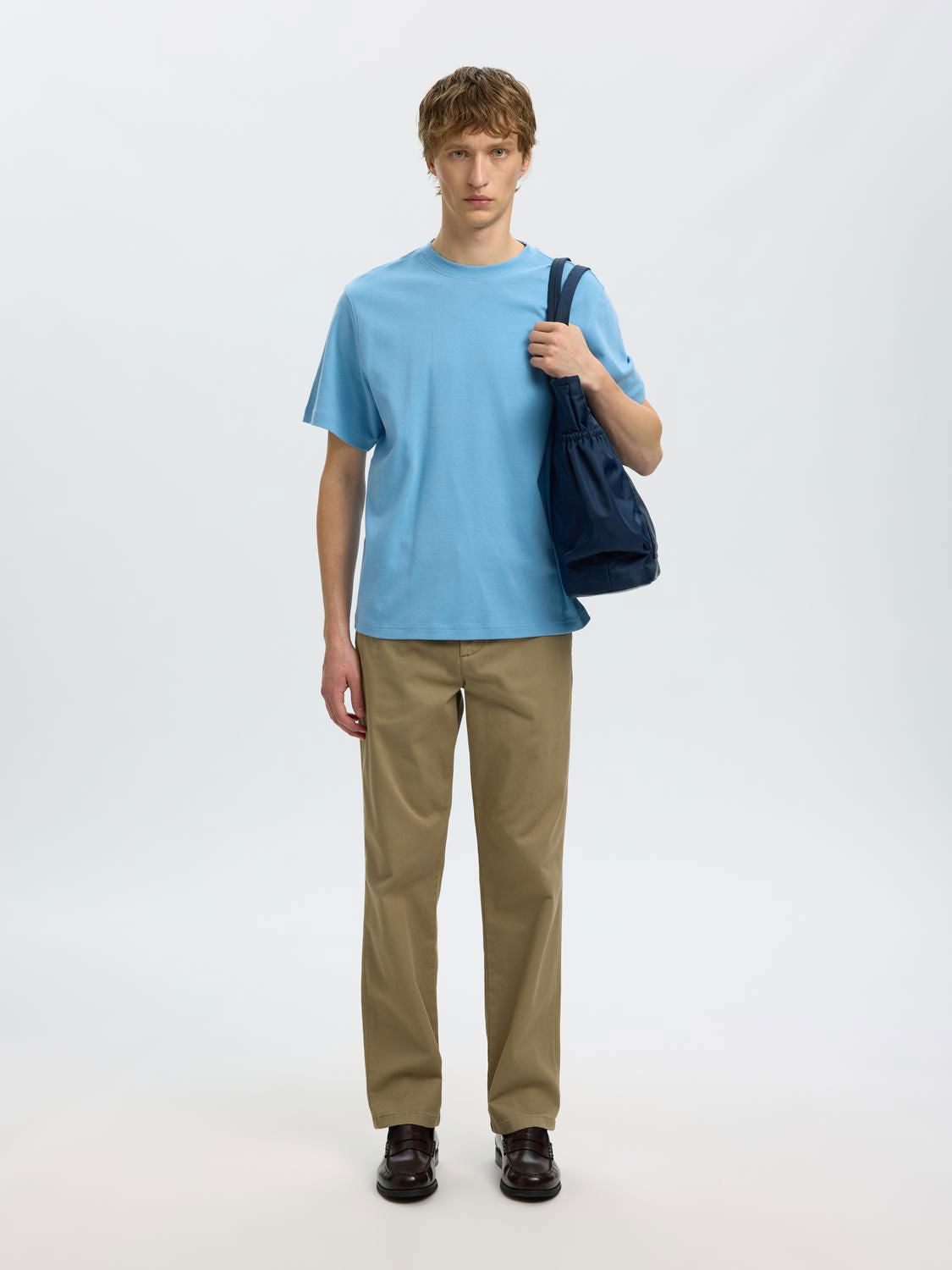Slmtaj Mid Wgt Peach Ss O-Neck Tee Noos