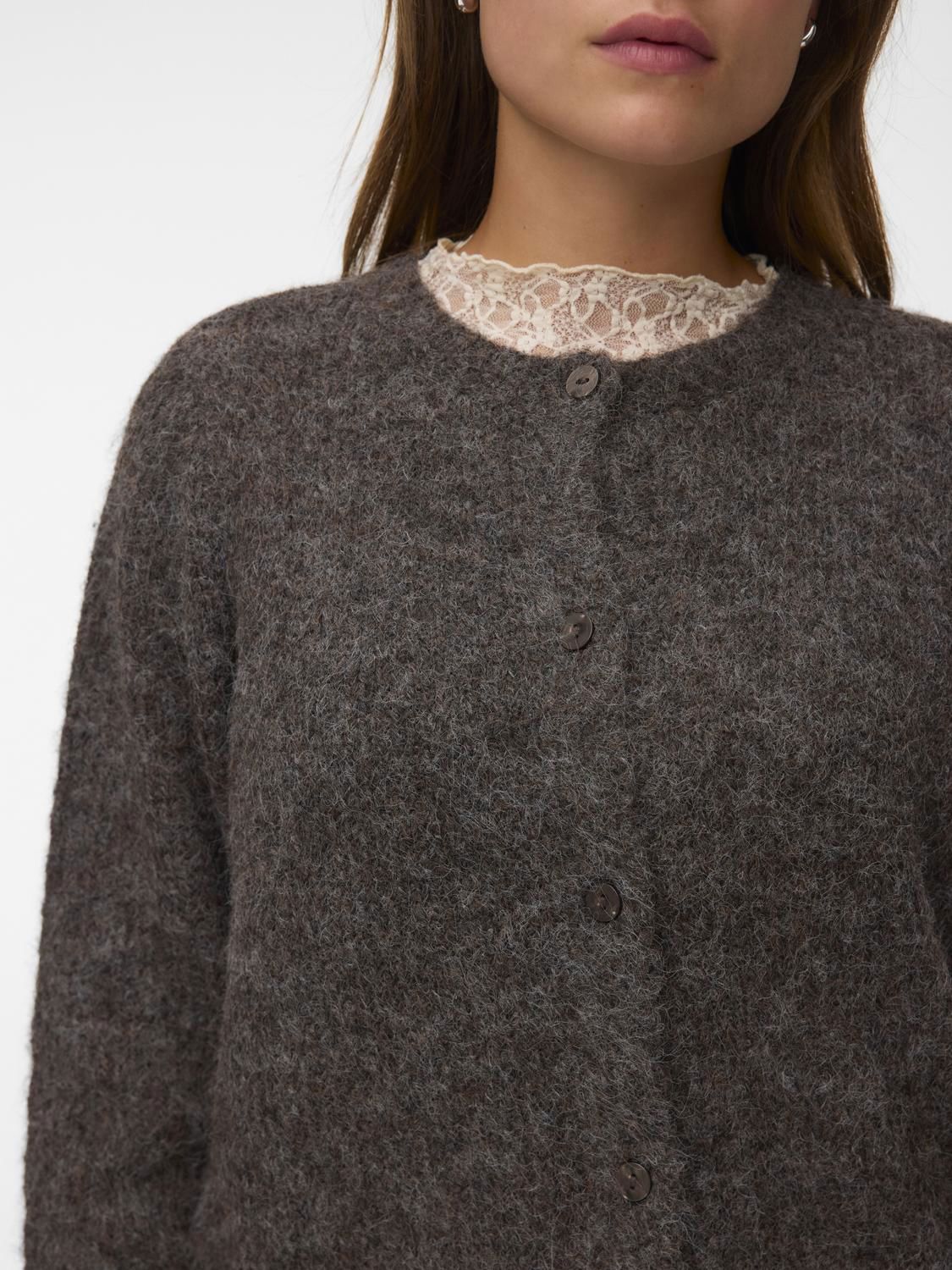 Vmnovah Ls O-Neck Button Cardi Ga Noos