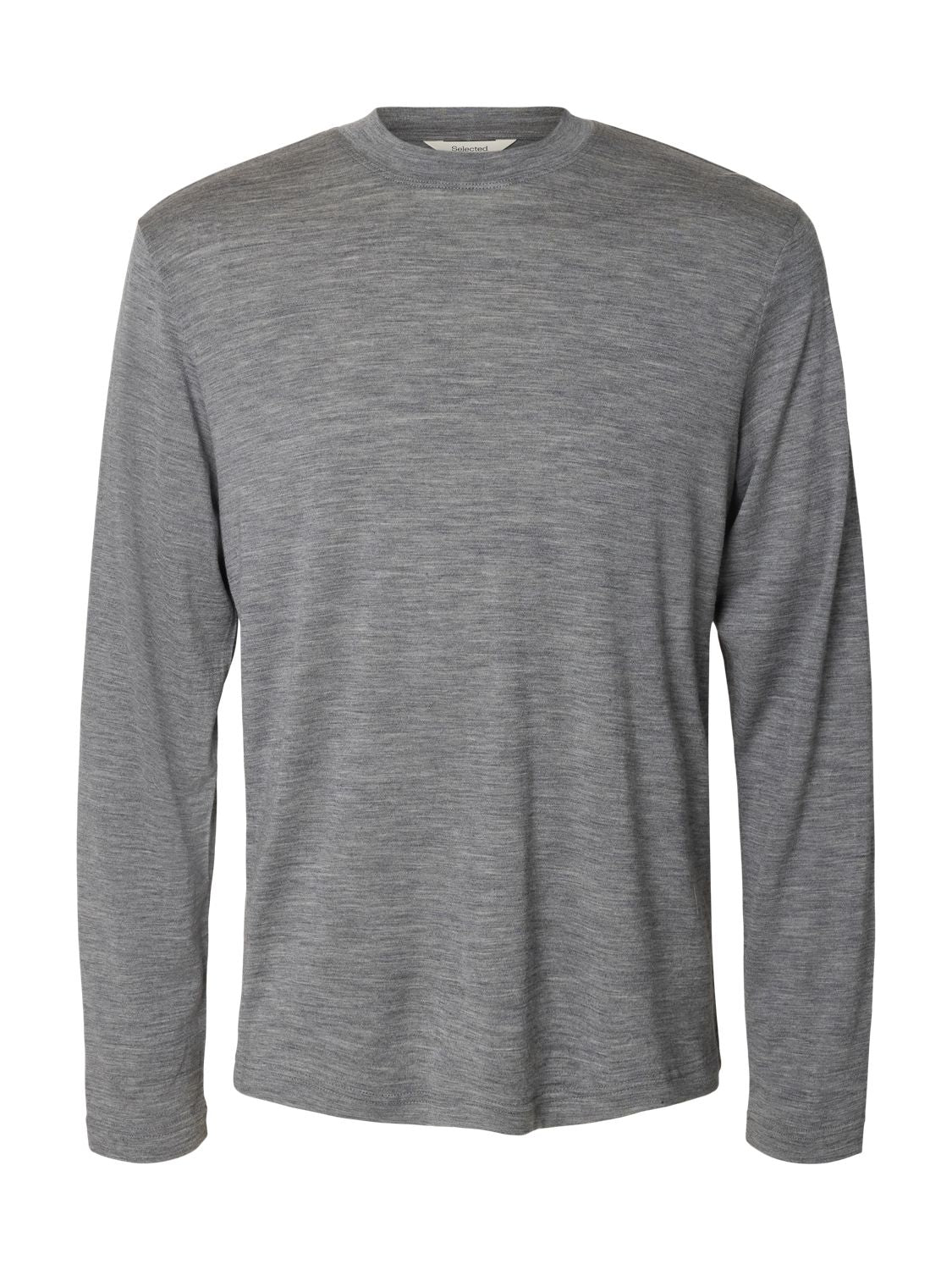 Slmtommy Wool Ls O-Neck Tee