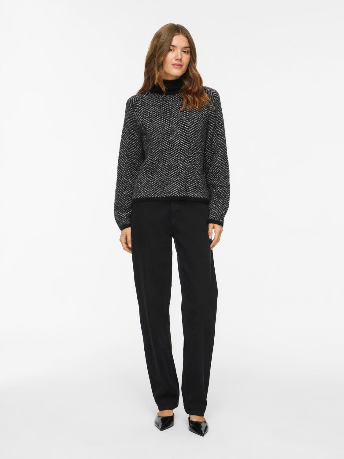 Vilory High Neck L/s Knit Top - Noos