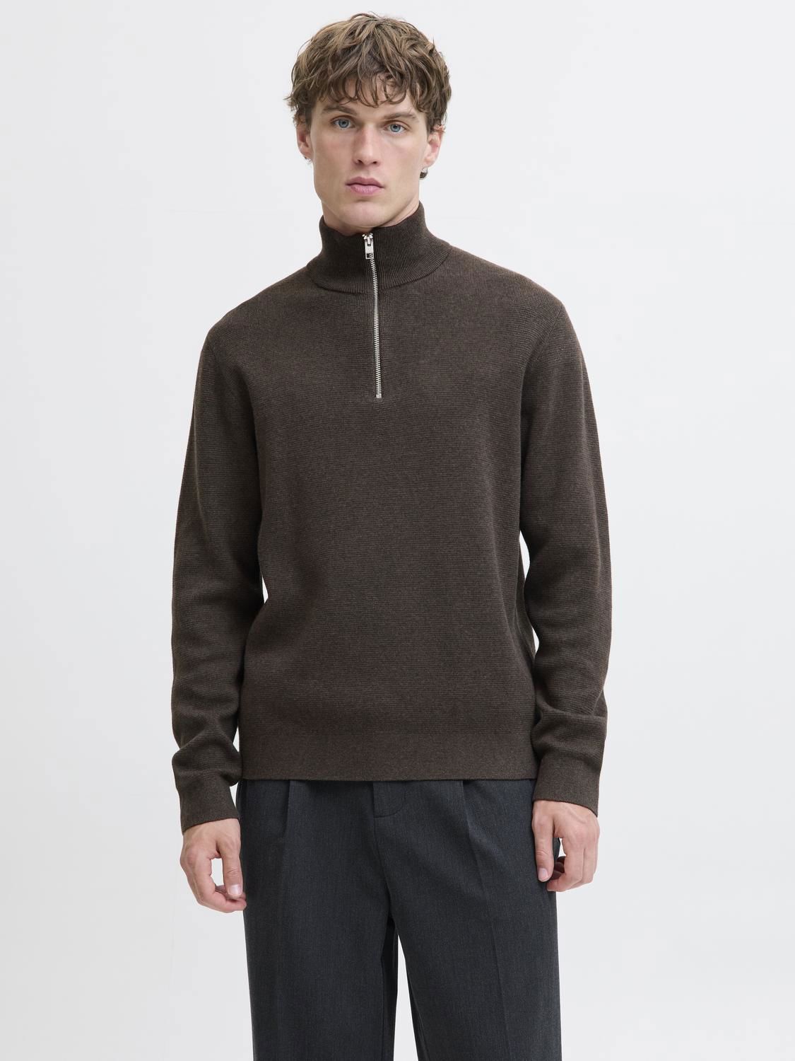 Jprblamilano Stitch Knit Half Zip Sn