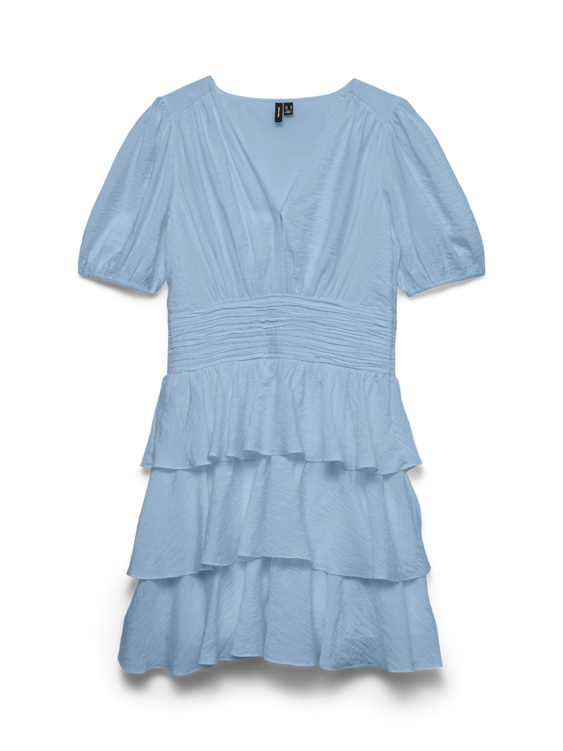 Vmlise 2/4 V-Neck Short Dress Wvn Exp