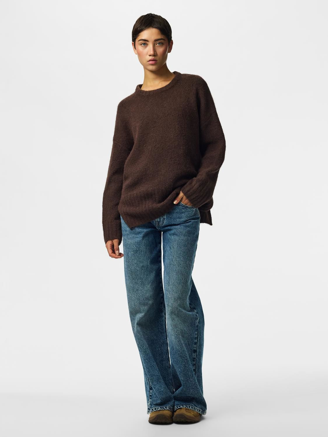 Pctina Ls O-Neck Knit Noos