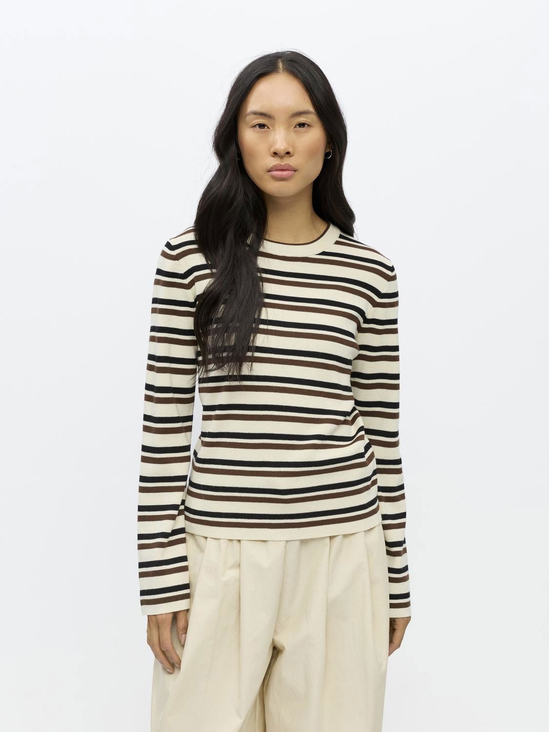 Objester L/s Re Knit Pullover Noos
