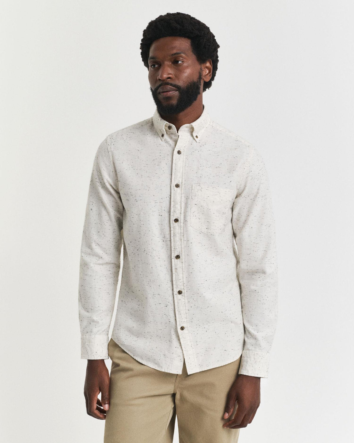 REG NEPS FLANNEL SHIRT 130 CREAM