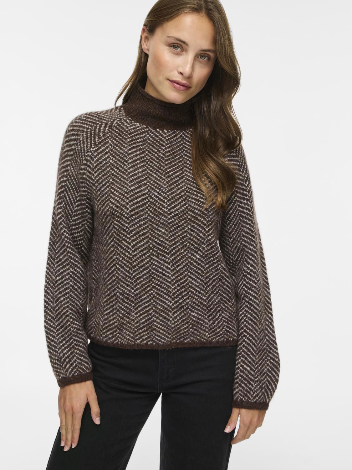 Vilory High Neck L/s Knit Top - Noos