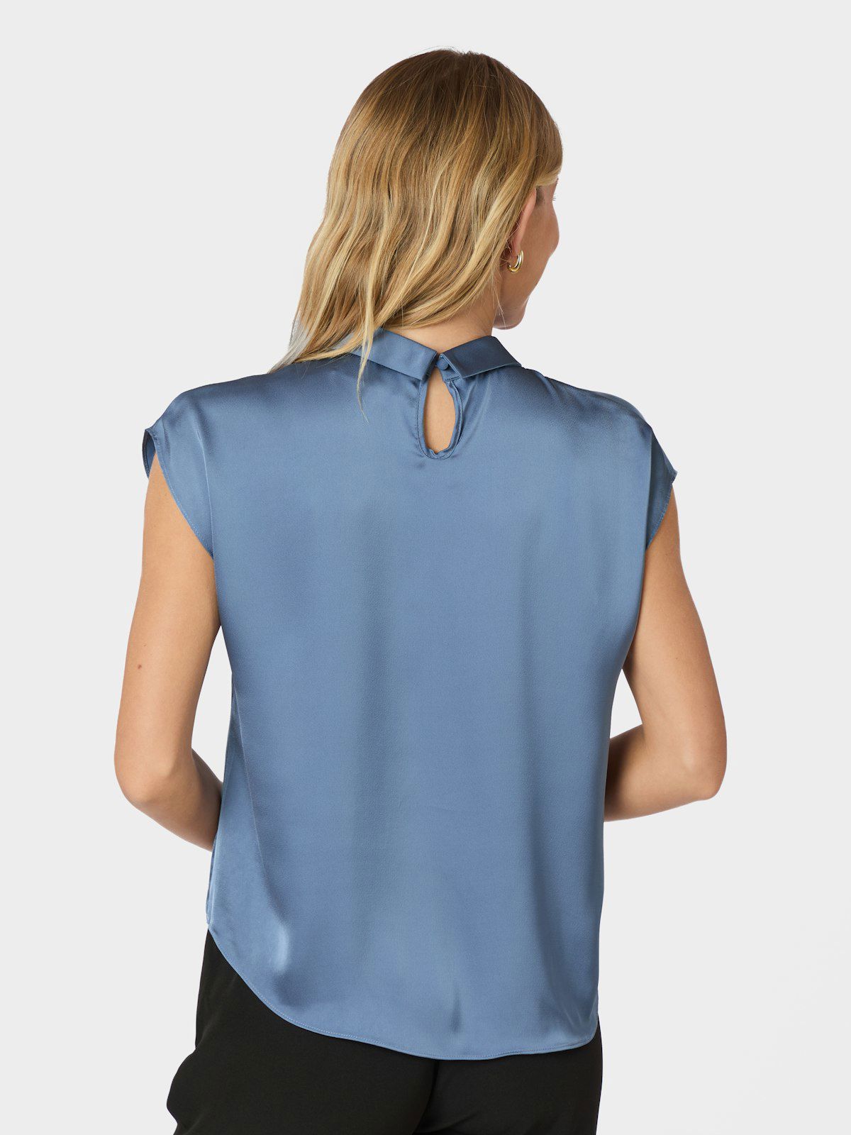 Fleur Drapy Satin Blouse
