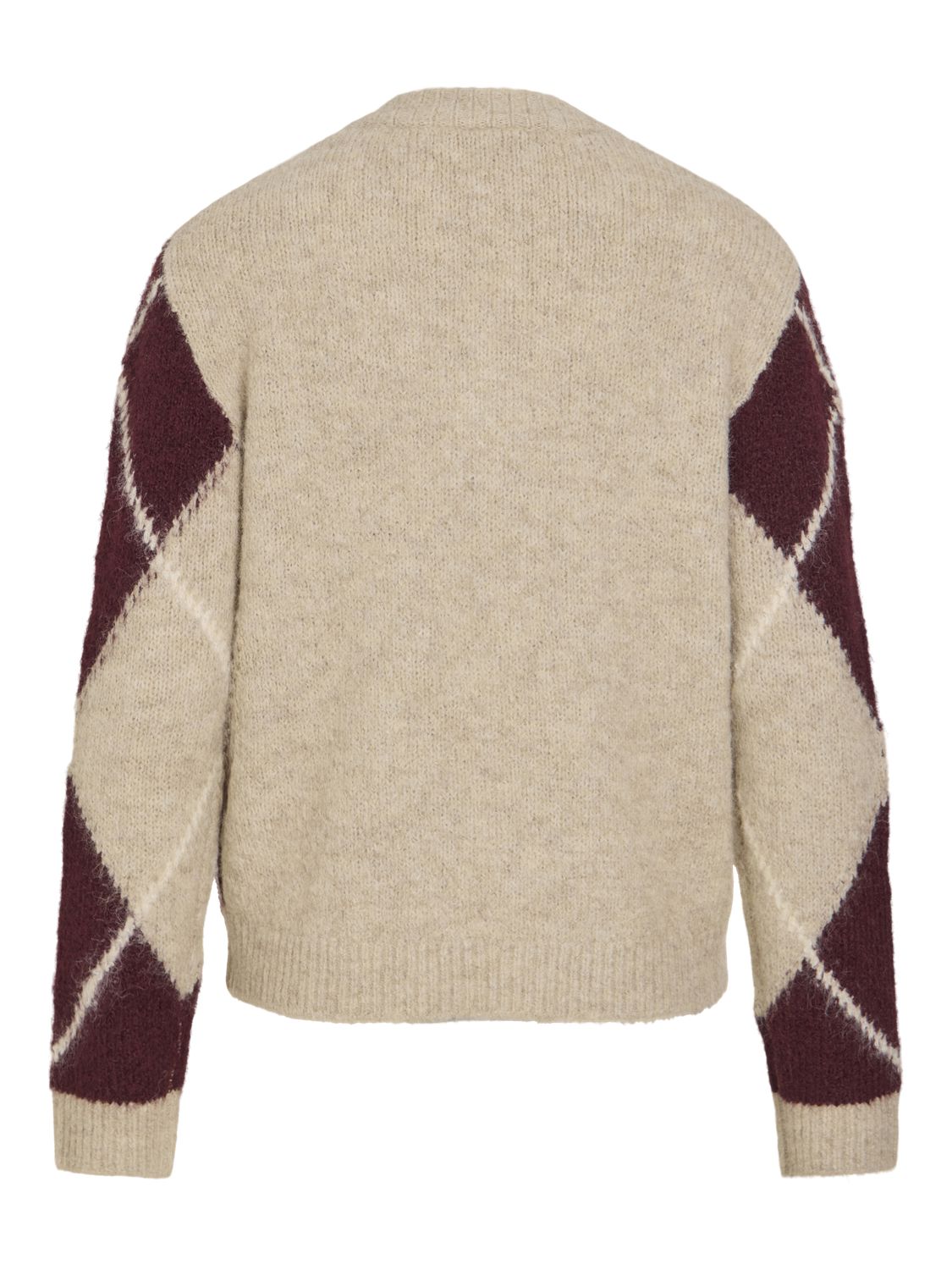 Vitolise V-Neck L/s Check Knit Top/tes