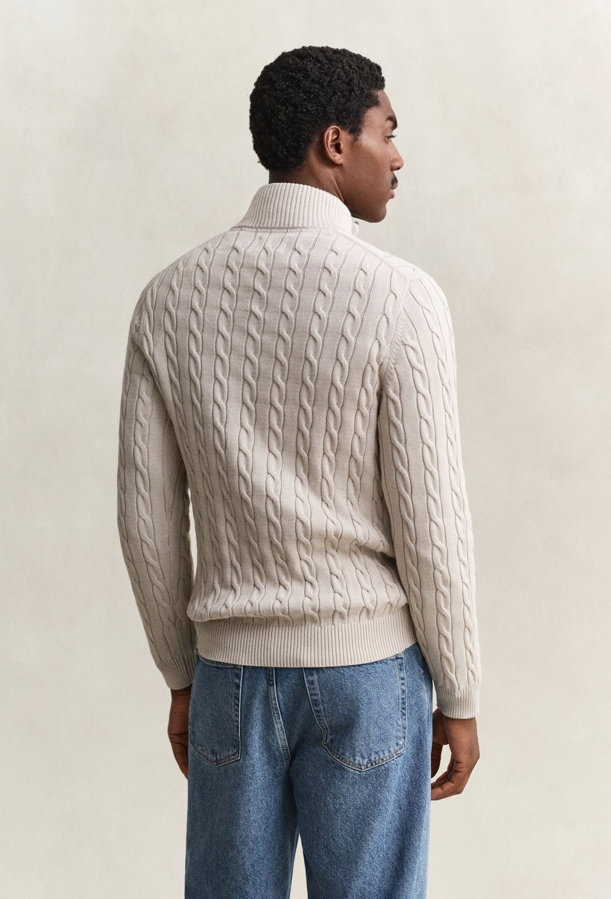 Cable Knit Half-Zip Sweater