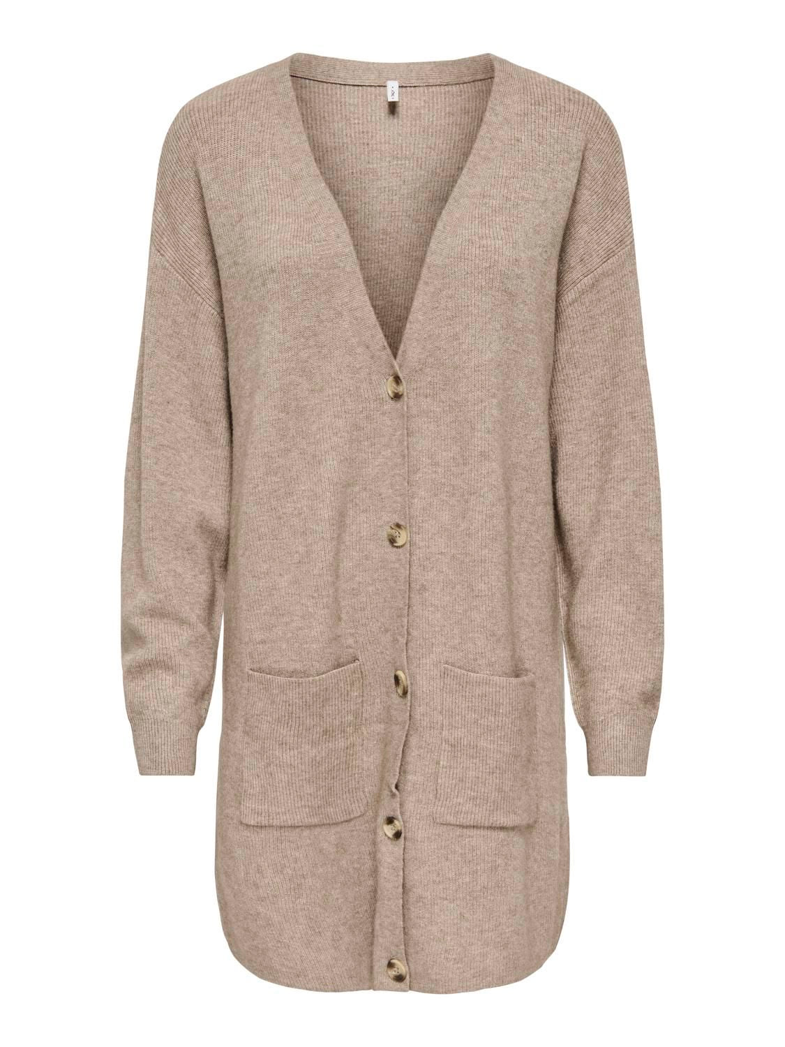 Onlibi Life Ls Rib Long Cardigan Ex Knt