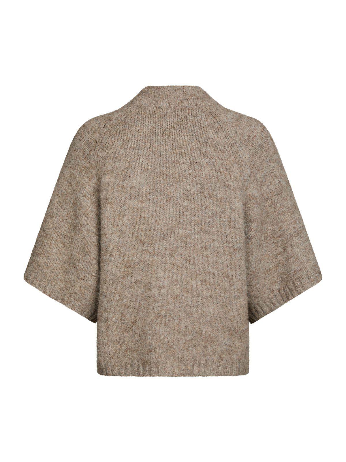 BENUTA FLUFFY KNIT CARDIGAN BEIGE MELANGE