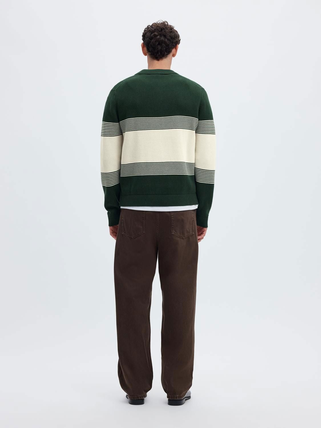 Slmdane Ls Knit Stripe Polo