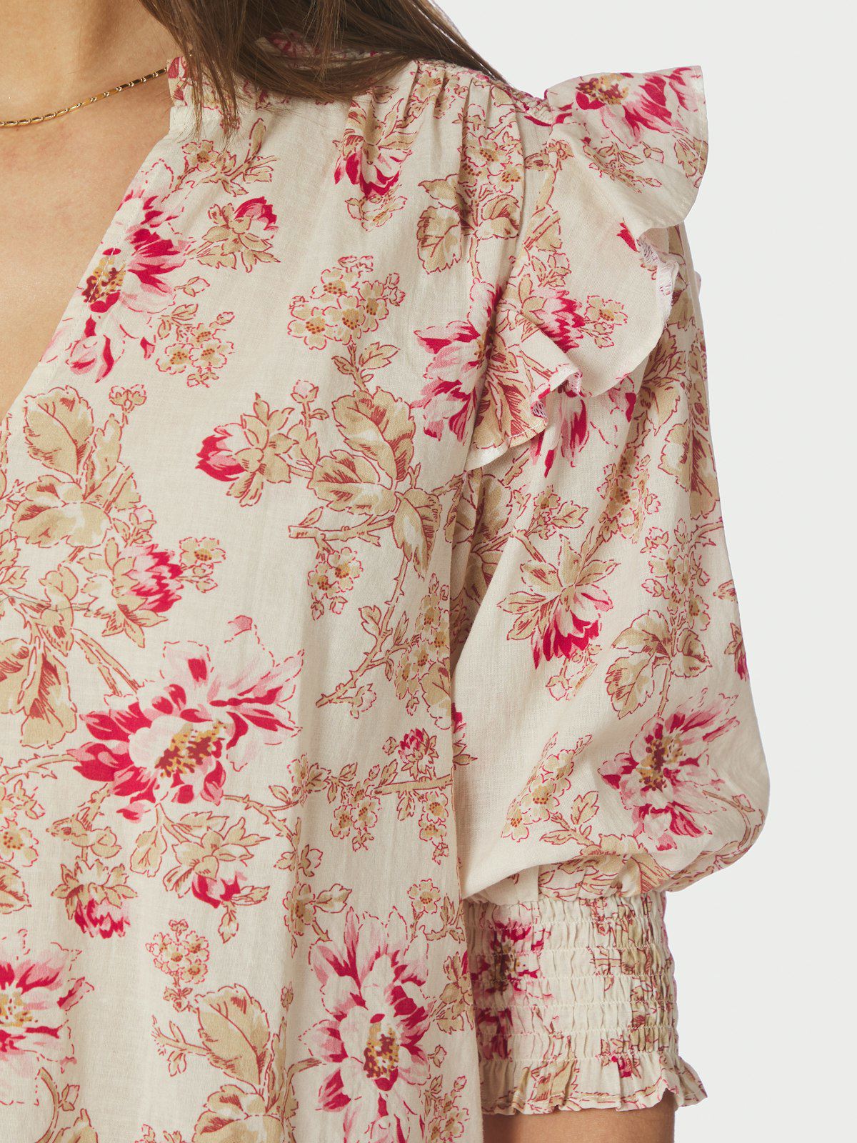Davina Flower Rose Blouse