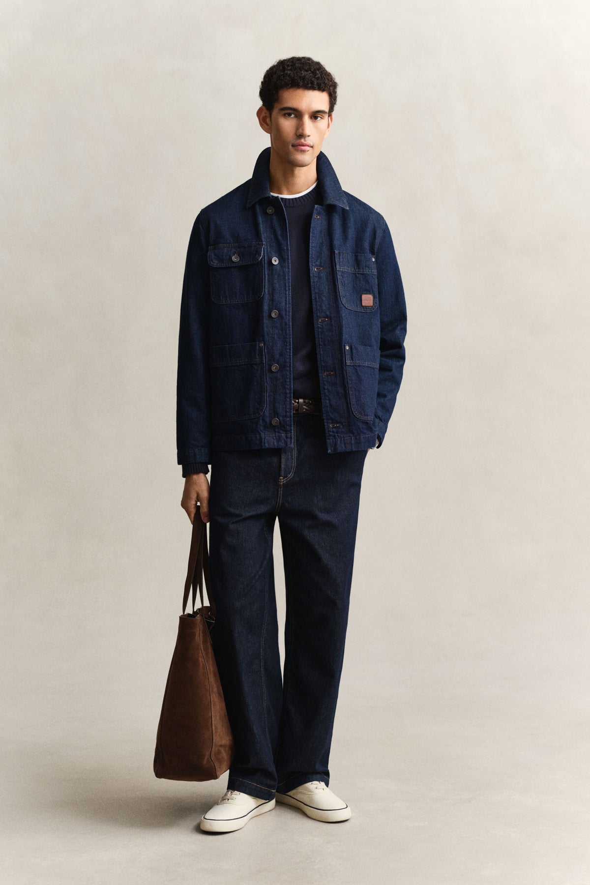 COTTON BLEND C-NECK 8080001 EVENING BLUE