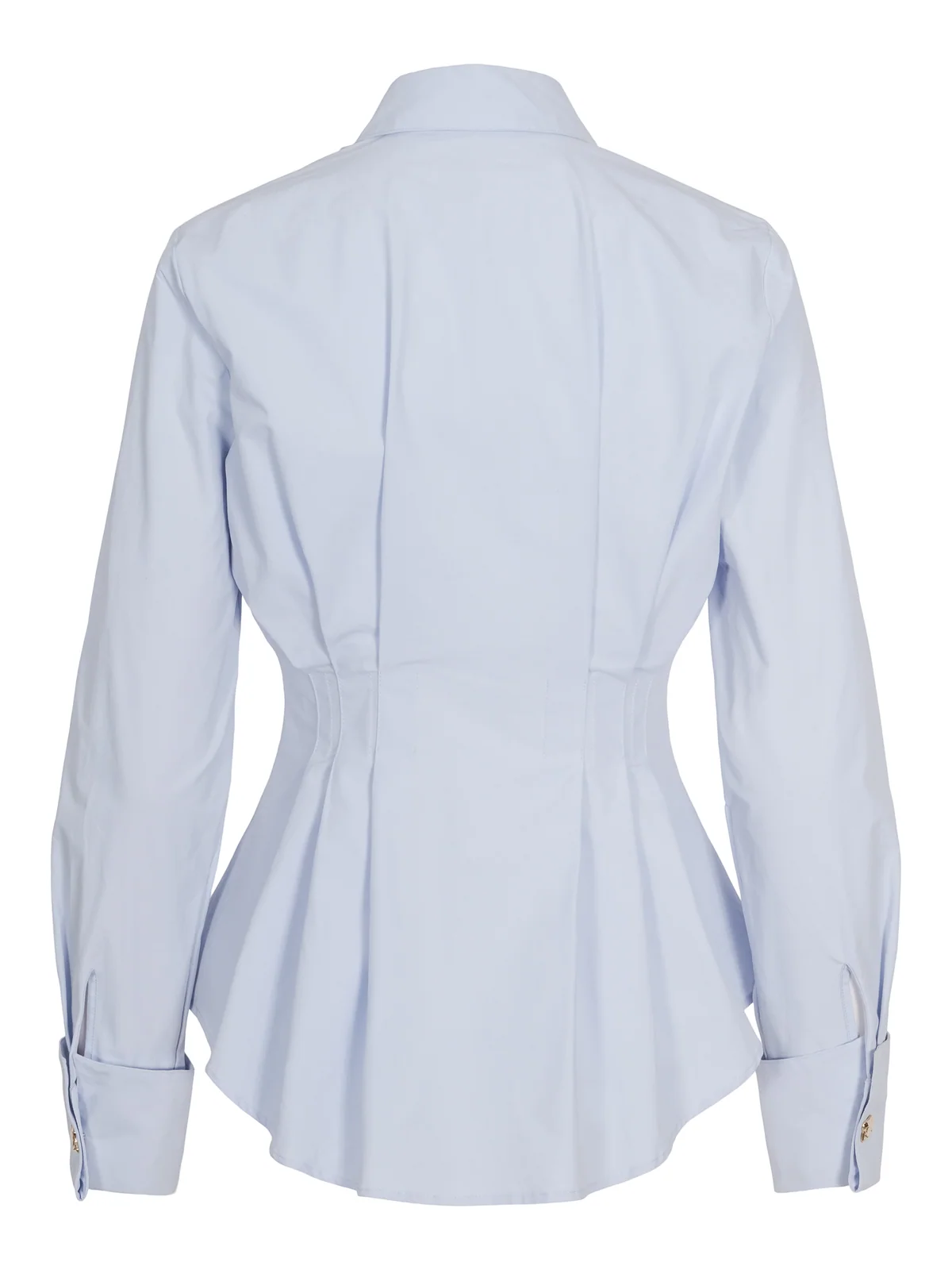 COTTON PLEAT BLOUSE LIGHT BLUE