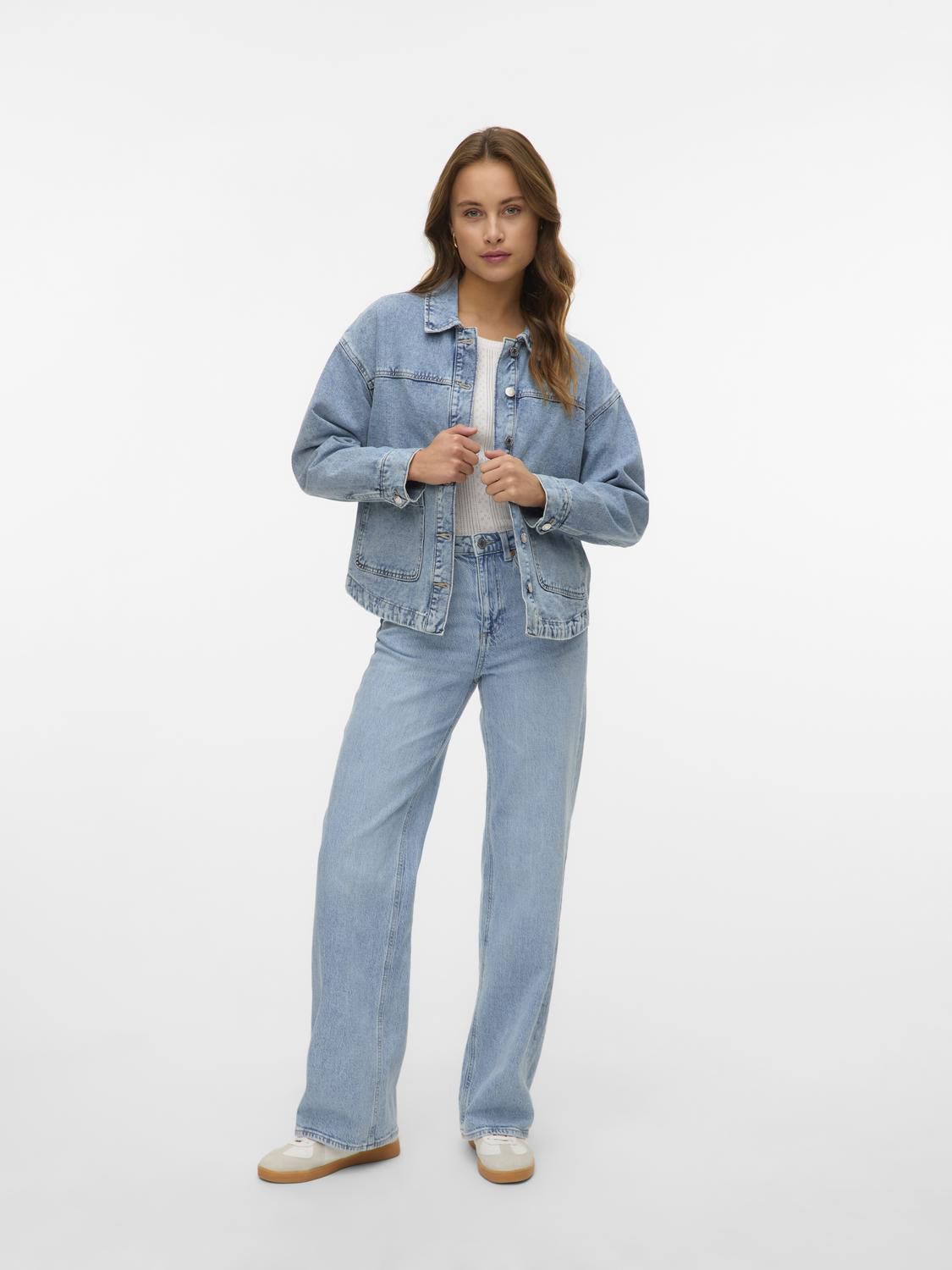 VMJAMIE LS SHACKET MIX GA NOOS LIGHT BLUE DENIM