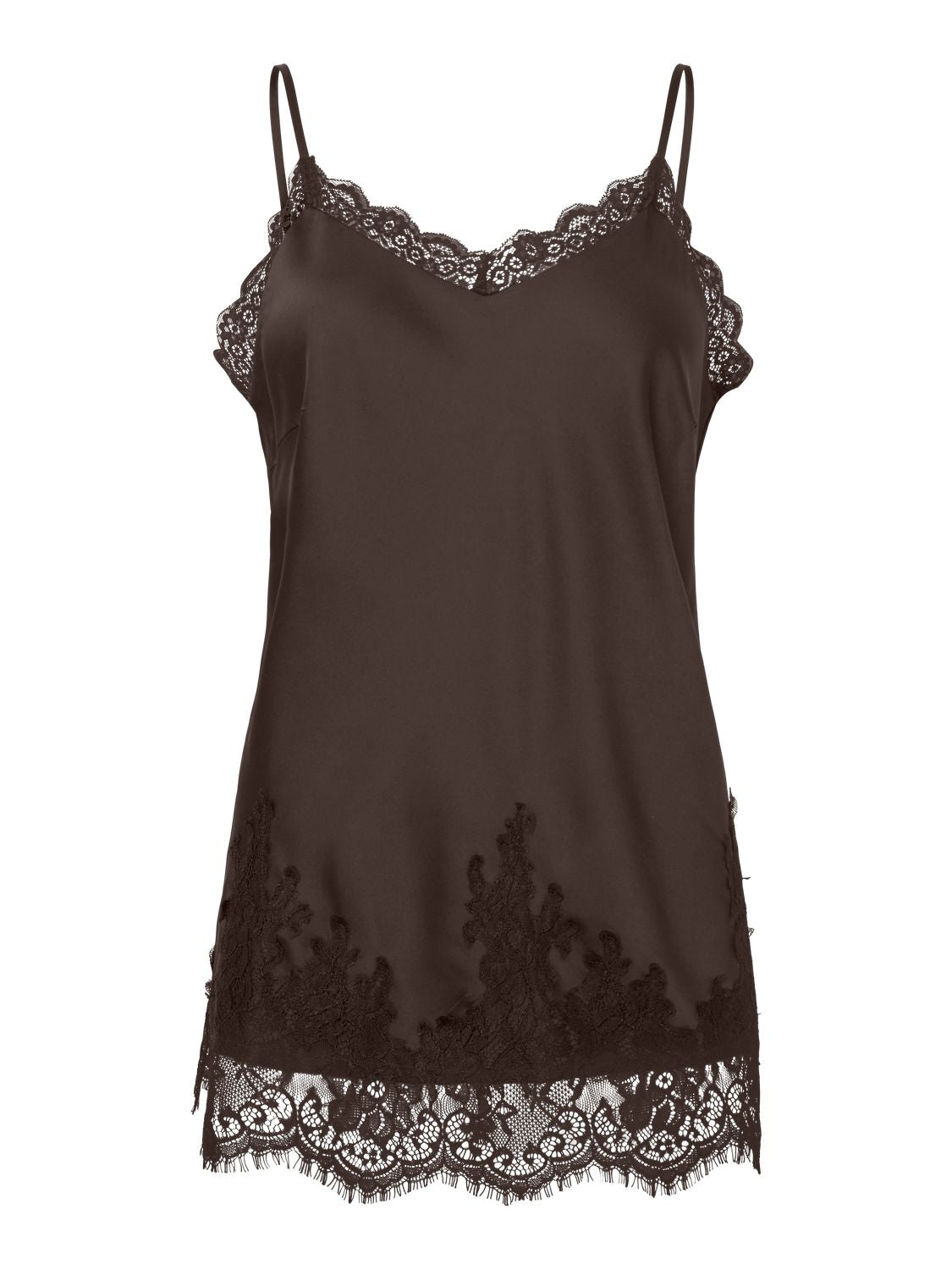 Pcjessa Long Singlet W/lace Wvn Bc