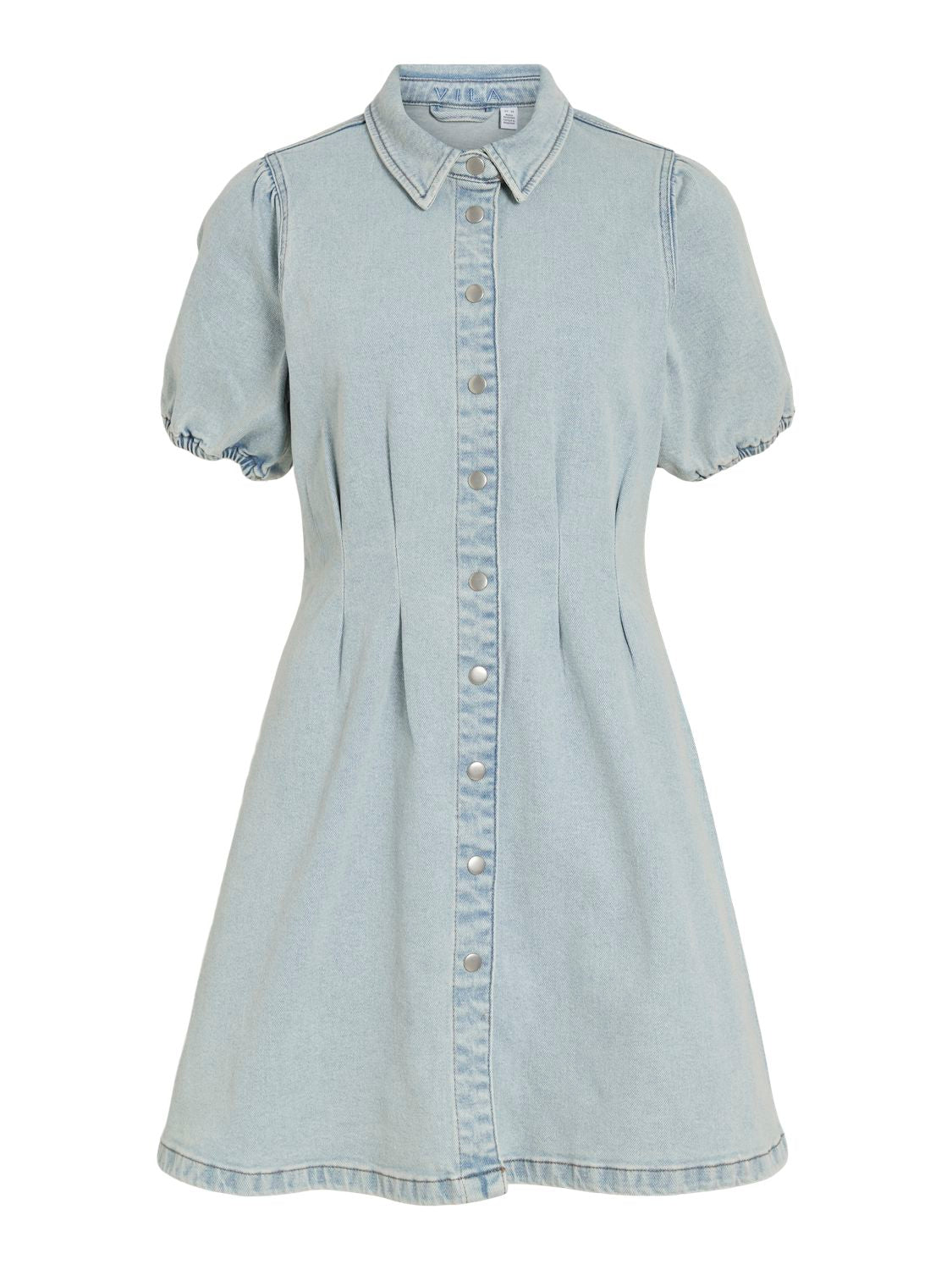 Visol 2/4 Puff Sleeve Denim Dress/ln