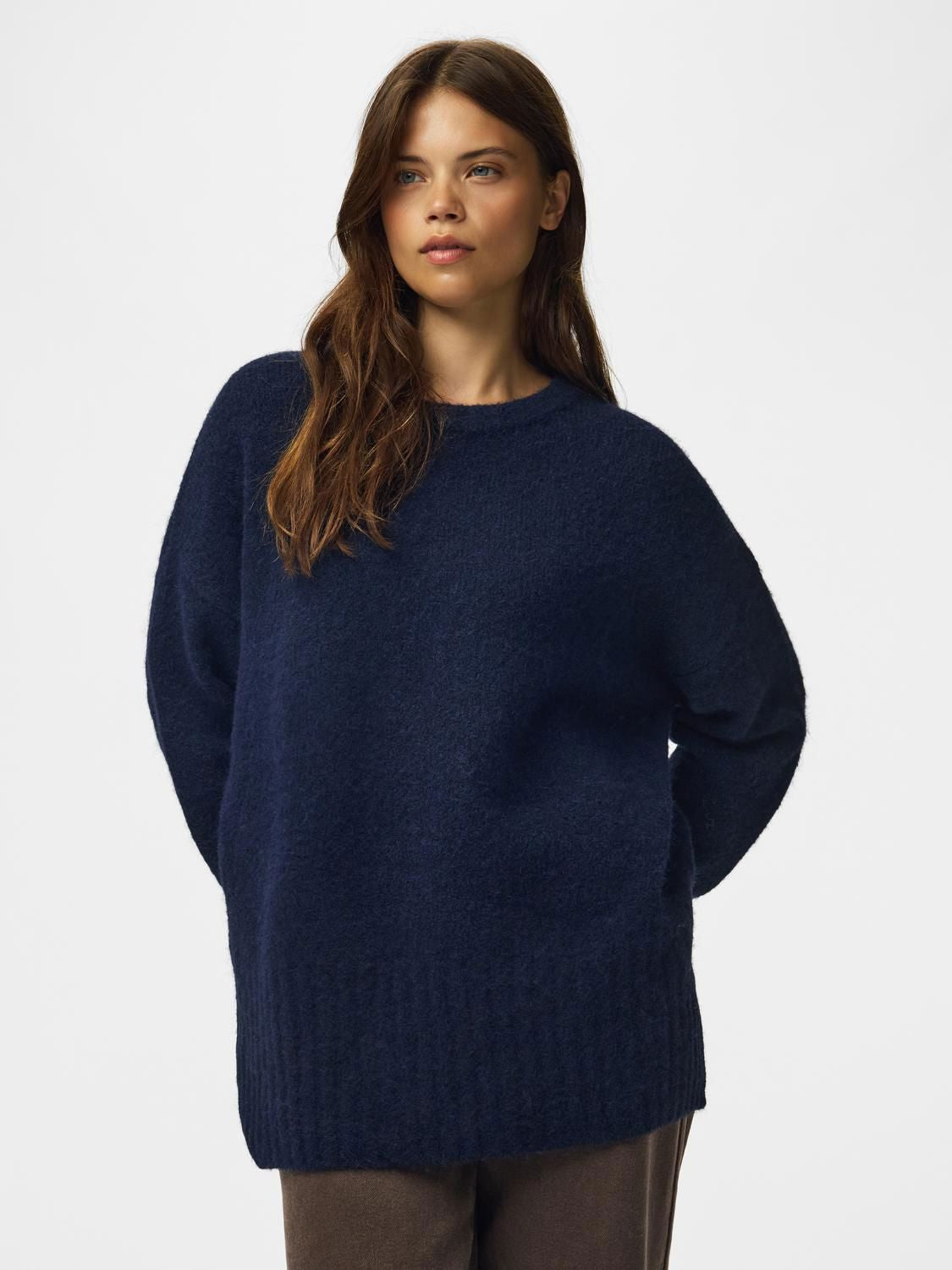Pctina Ls O-Neck Knit Noos