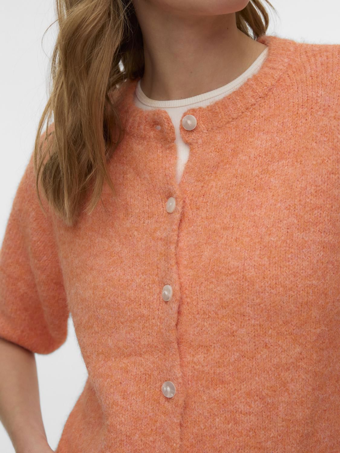 Vmkara 2/4 O-Neck Button Cardigan Exp