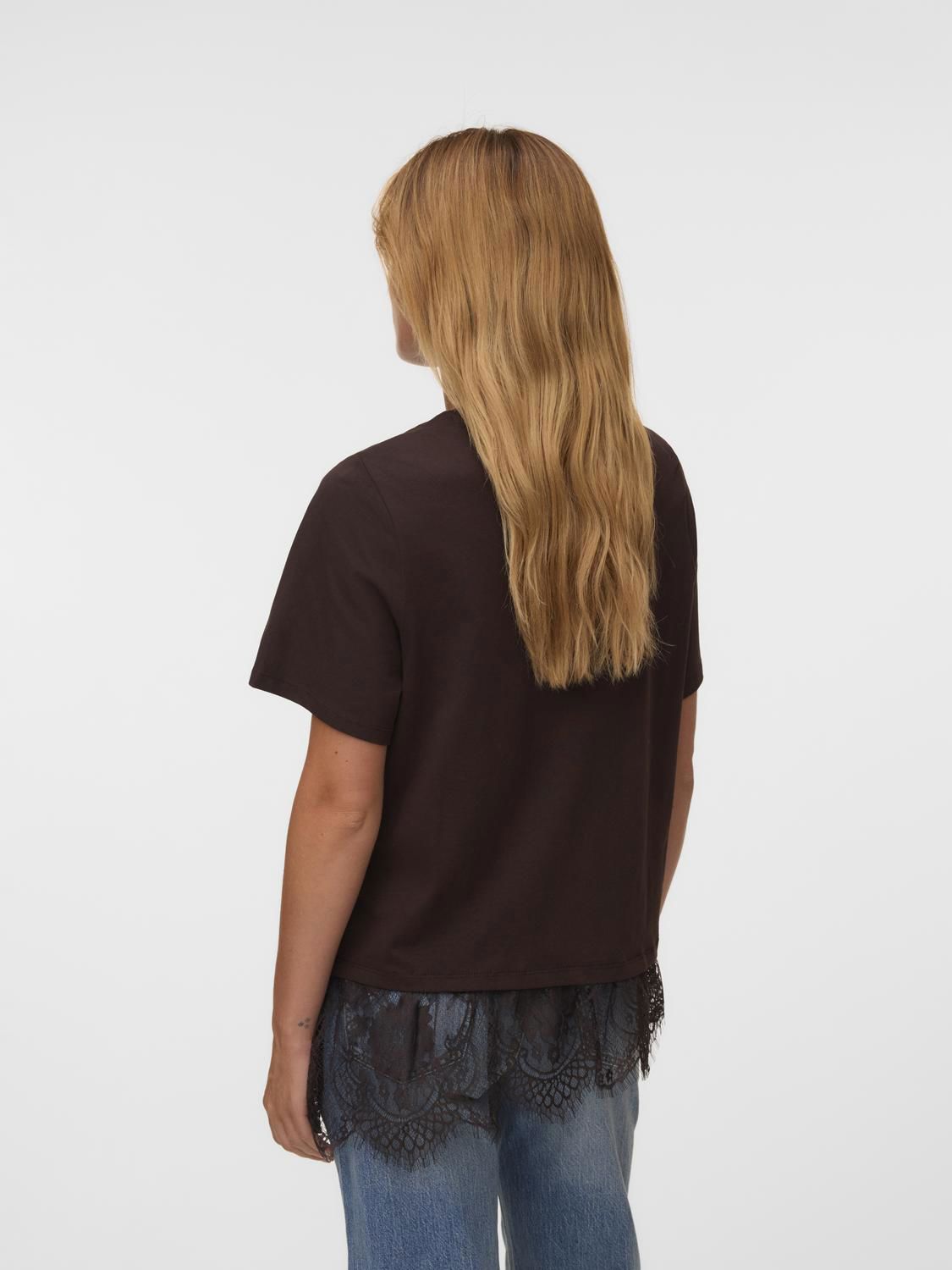 Vmbrit Ss O-Neck Lace T-Shirt Jrs
