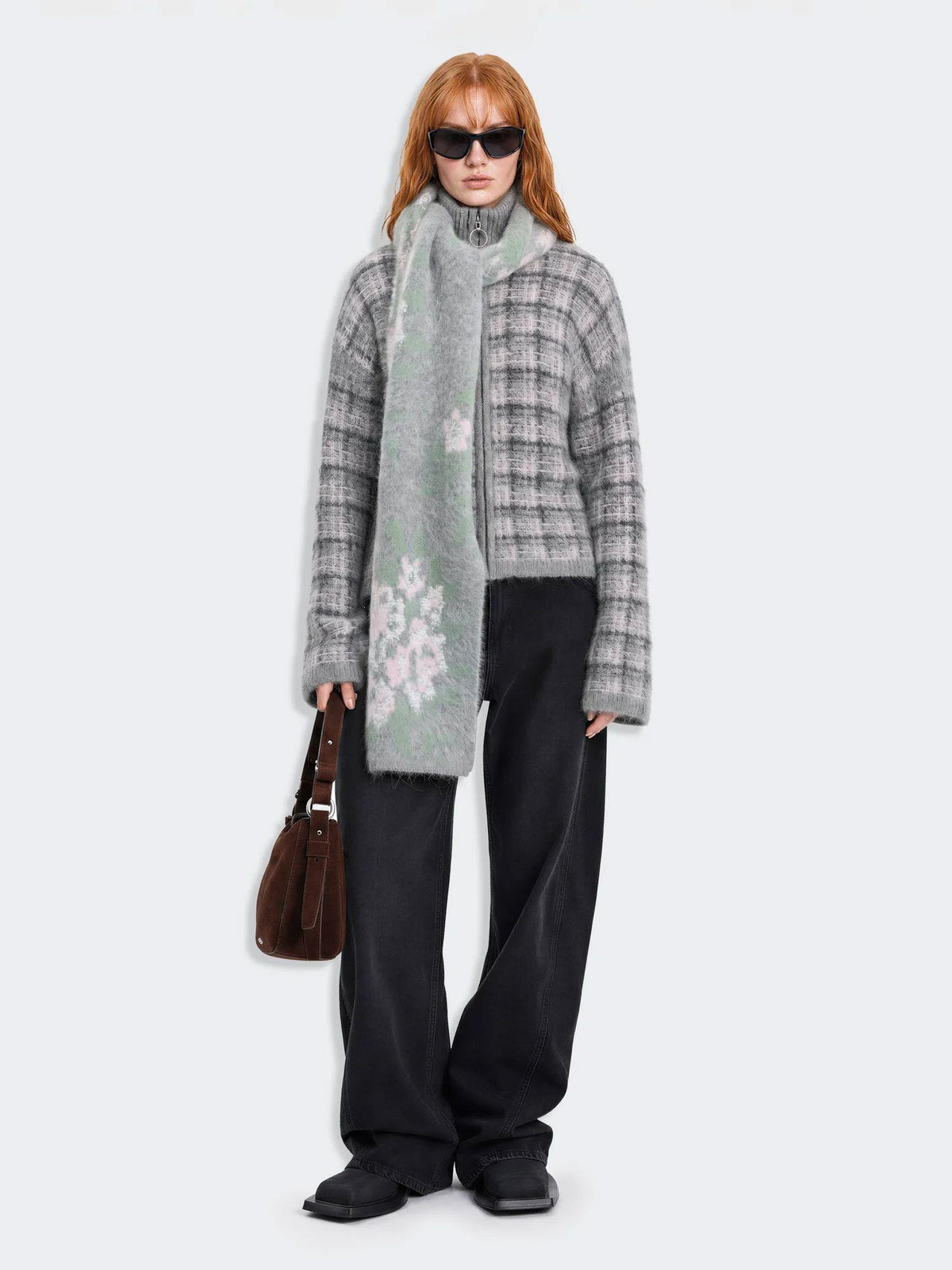 Peony Check Cardigan