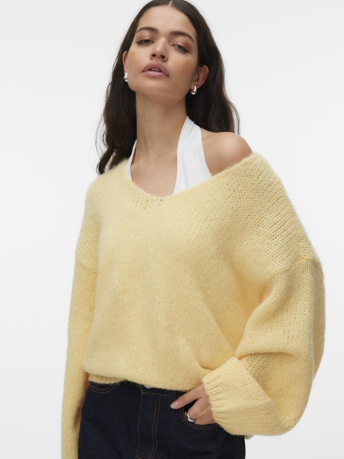 Vmmaybe Ls 2way V-Neck Pullover Noos