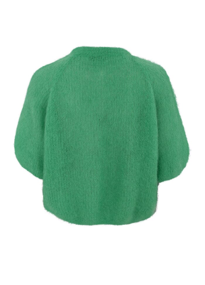 BCBJOERK PATENT KNIT CARDIGAN GREEN