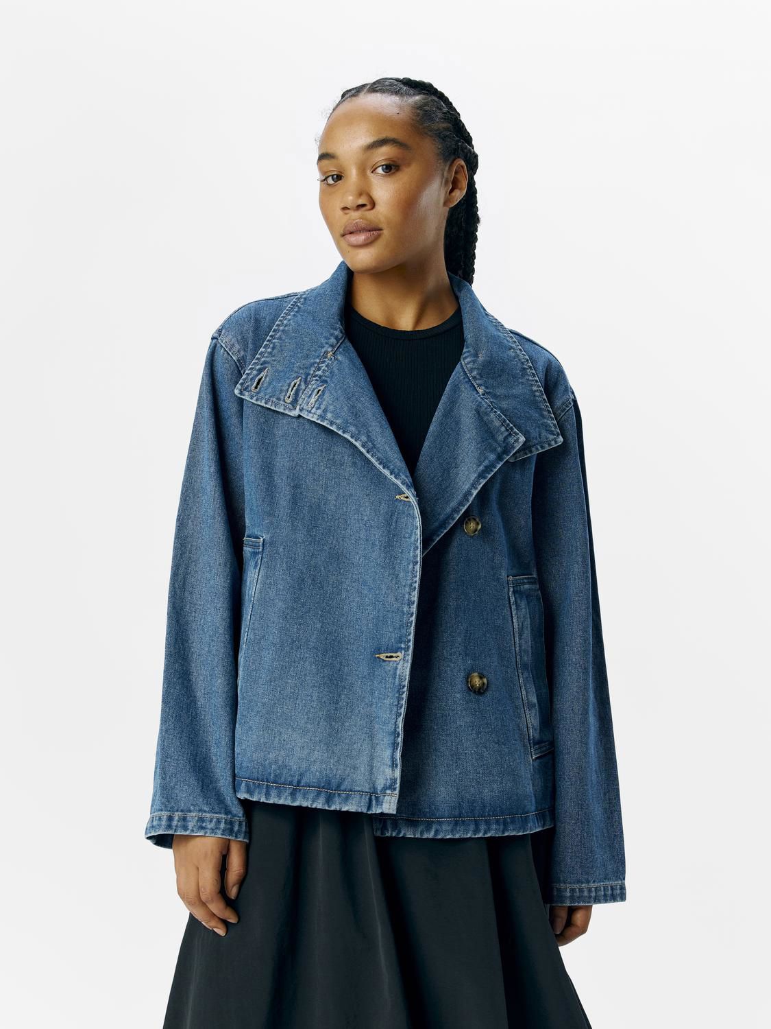 OBJTILLA GRO L/S LO DENIM JACKET NOOS Medium Blue Denim