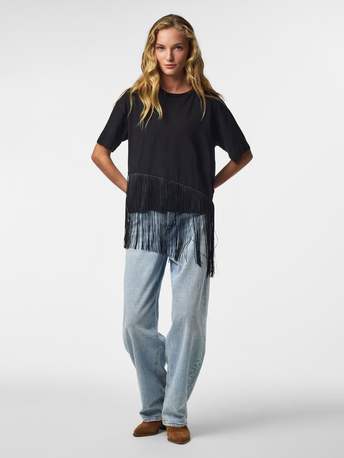 Pcollie Ss O-Neck Frills T-Shirt Jrs D2d