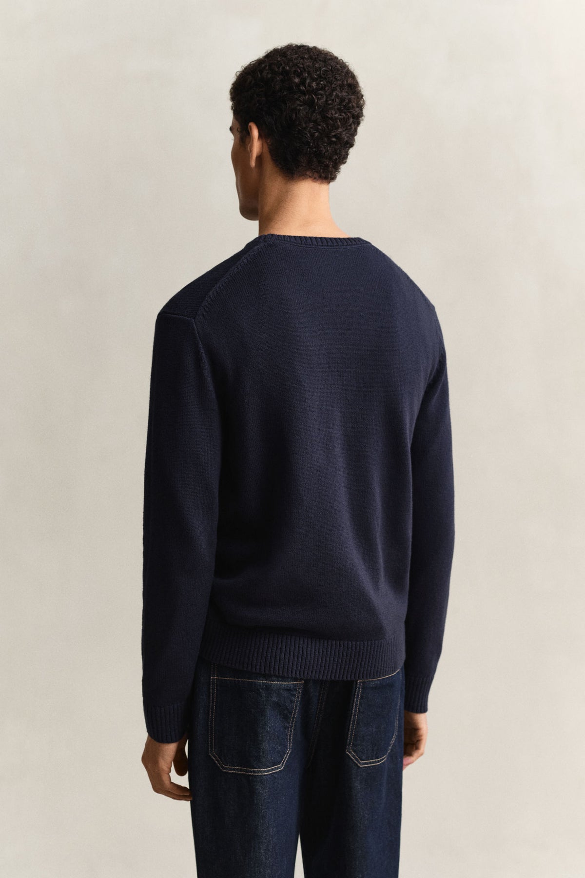COTTON BLEND C-NECK 8080001 EVENING BLUE