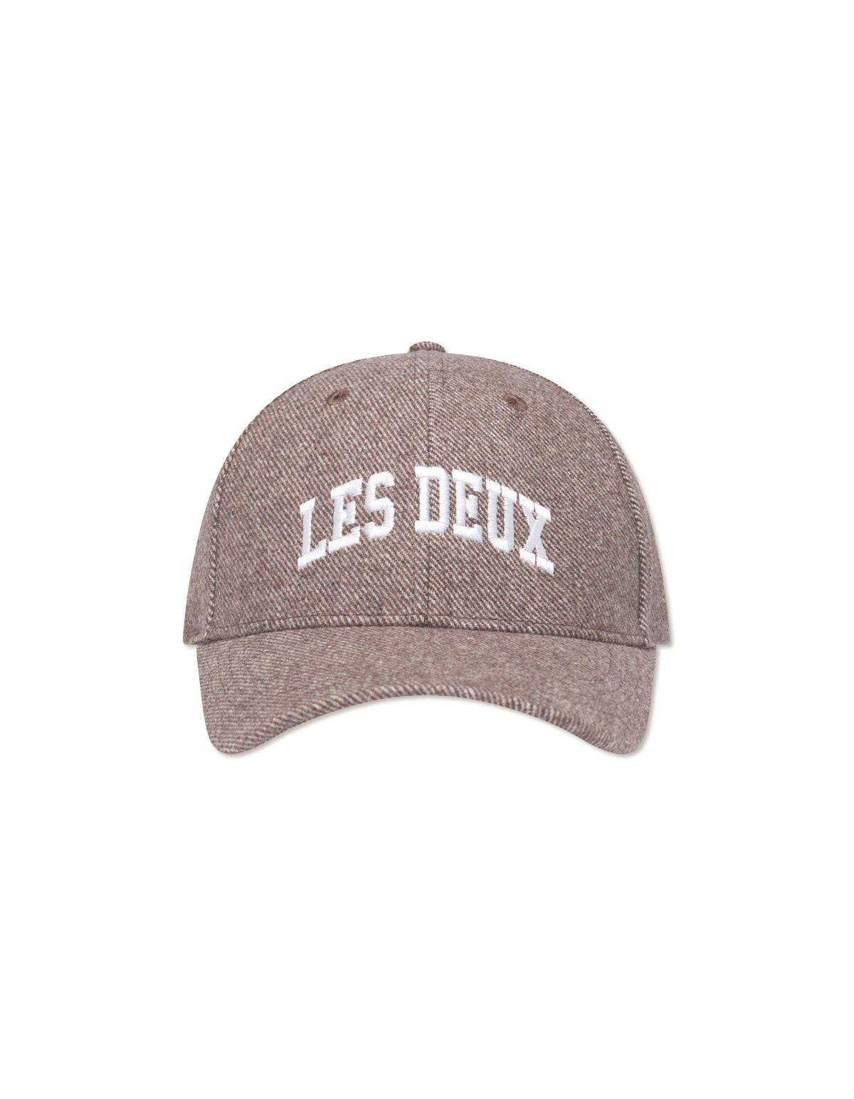LES DEUX WOOL BASEBALL CAP MOUNTAIN GREY BROWN MELANGE
