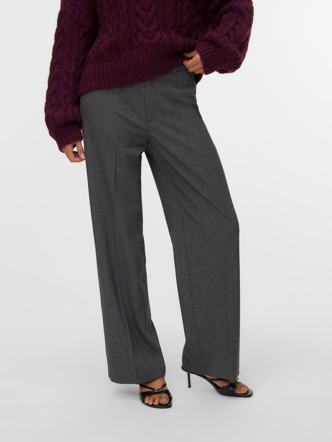 VMTEXAS MW STRAIGHT PANT NOOS Dark Grey Melange