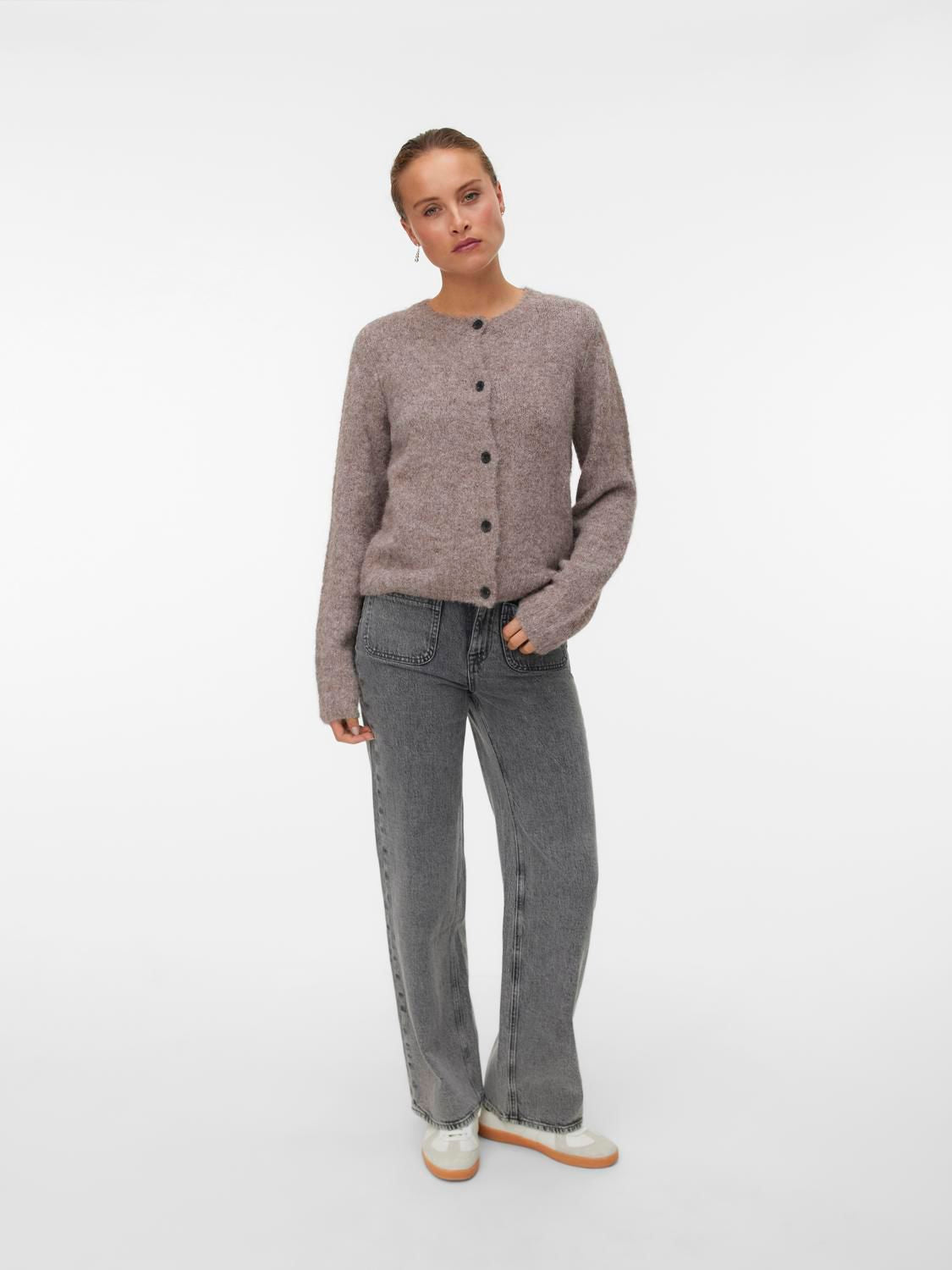 Vmnovah Ls O-Neck Button Cardi Ga Noos