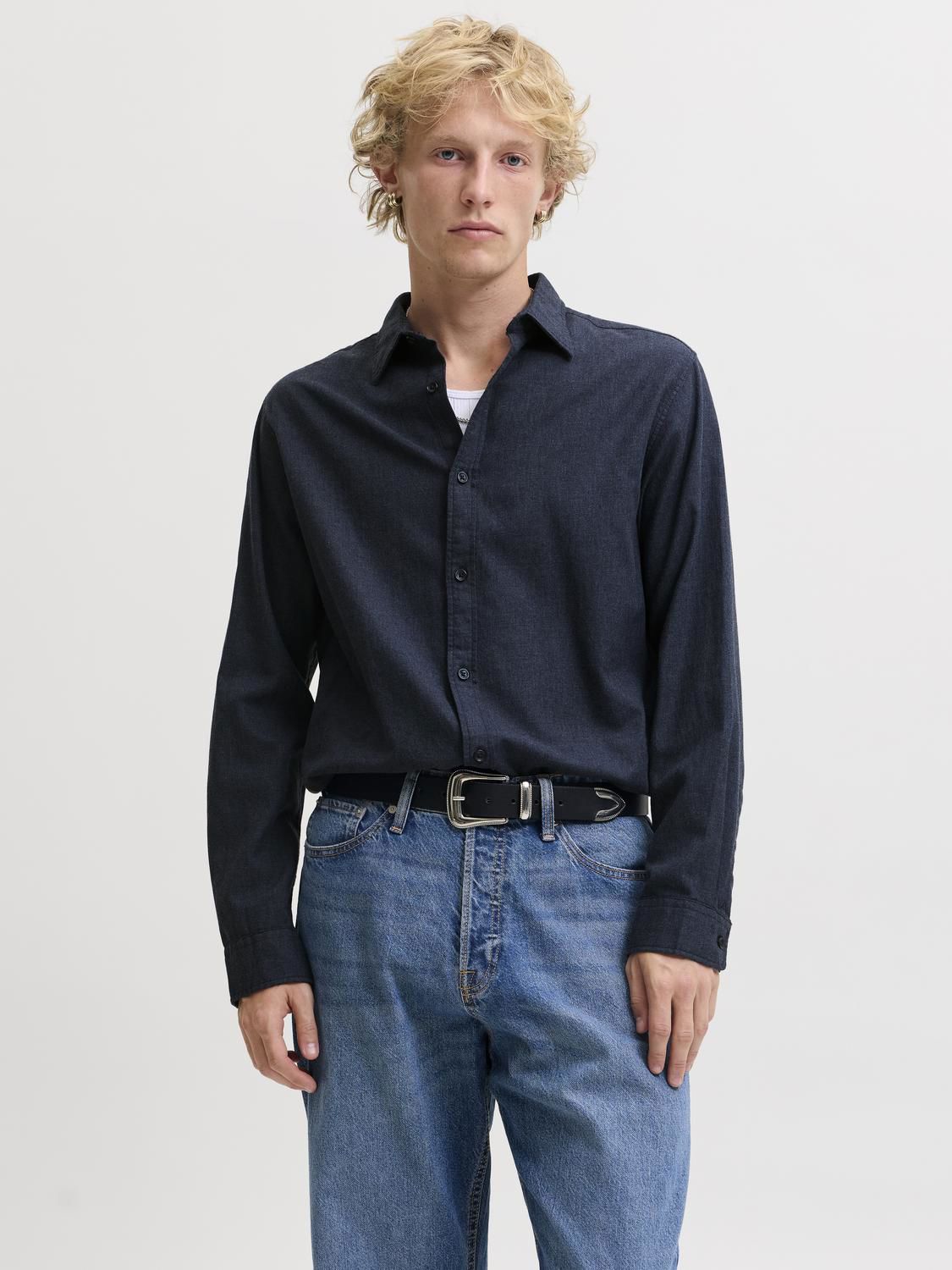 Jjefield Melange Shirt Ls Sn