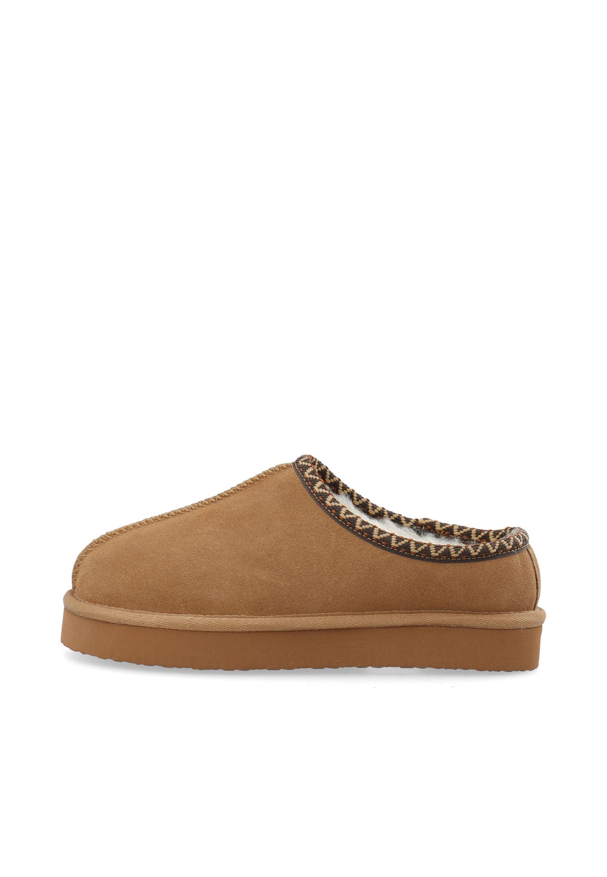 Biasnow Flatform Binded Slip In Shoe Suede
