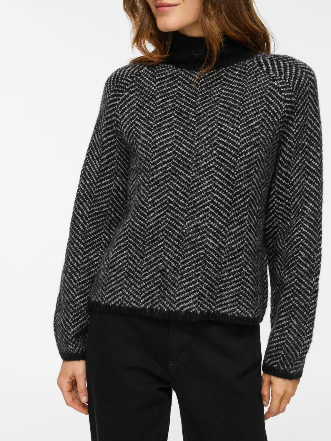 Vilory High Neck L/s Knit Top - Noos